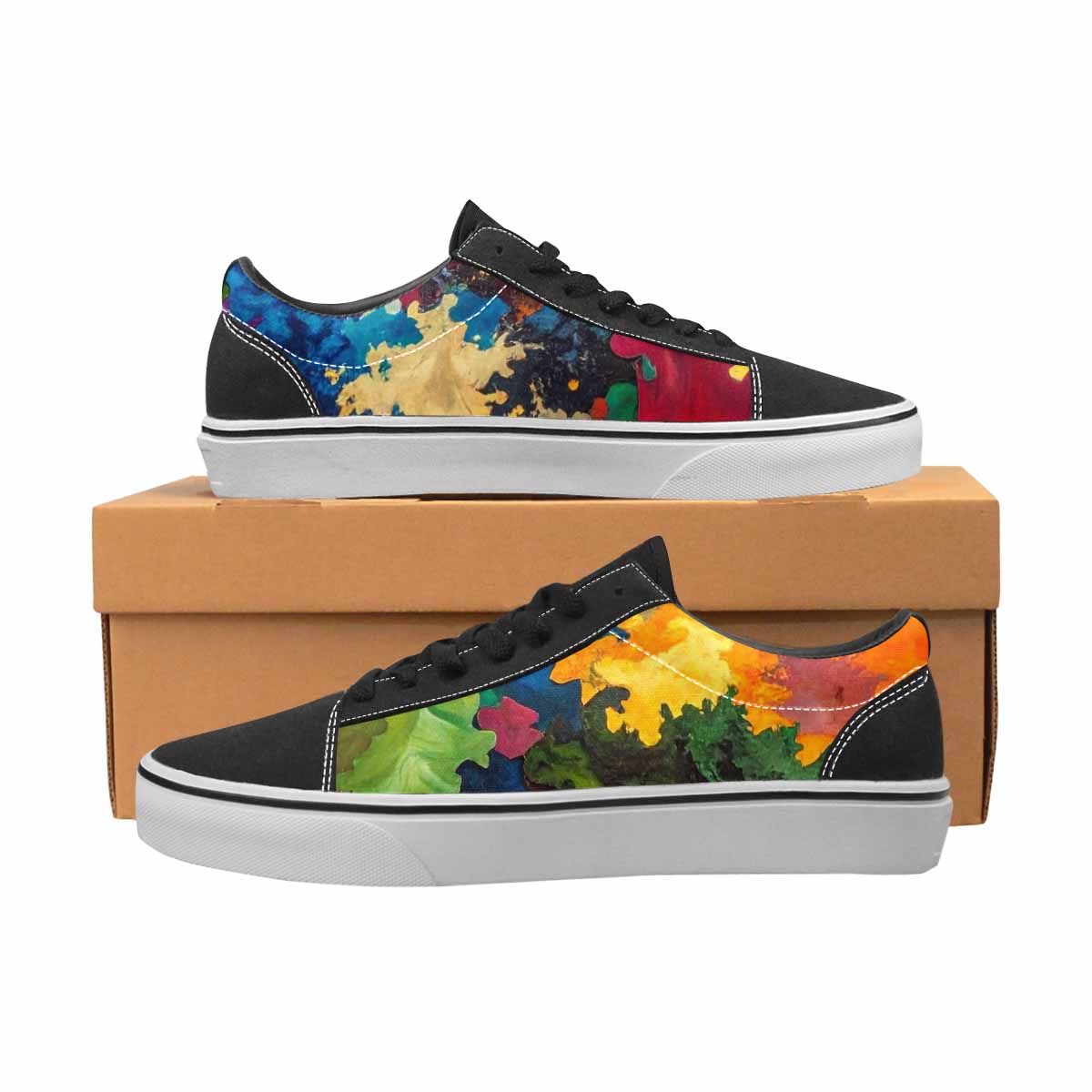 WOMEN'S Camo Patches Lace-Up Canvas Surreal Shoes