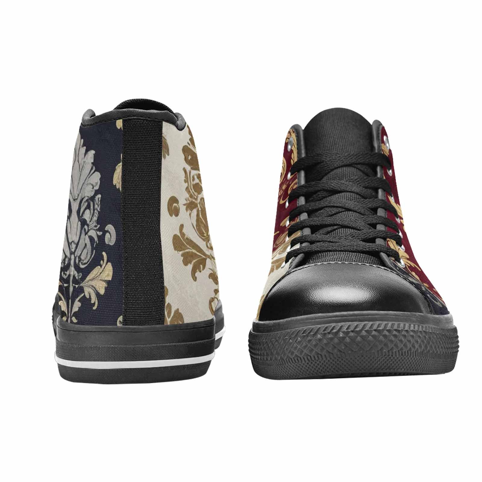 MEN'S Damask Ornamental Wallpaper High Top Canvas Aesthetic Sneakers