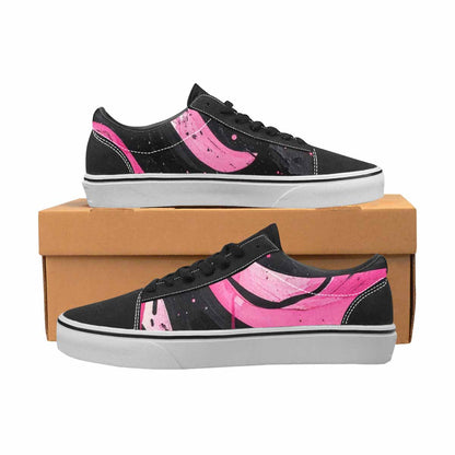 WOMEN'S Zebra Stripe Burst Lace-Up Canvas Kaleidoscope Custom Sneakers