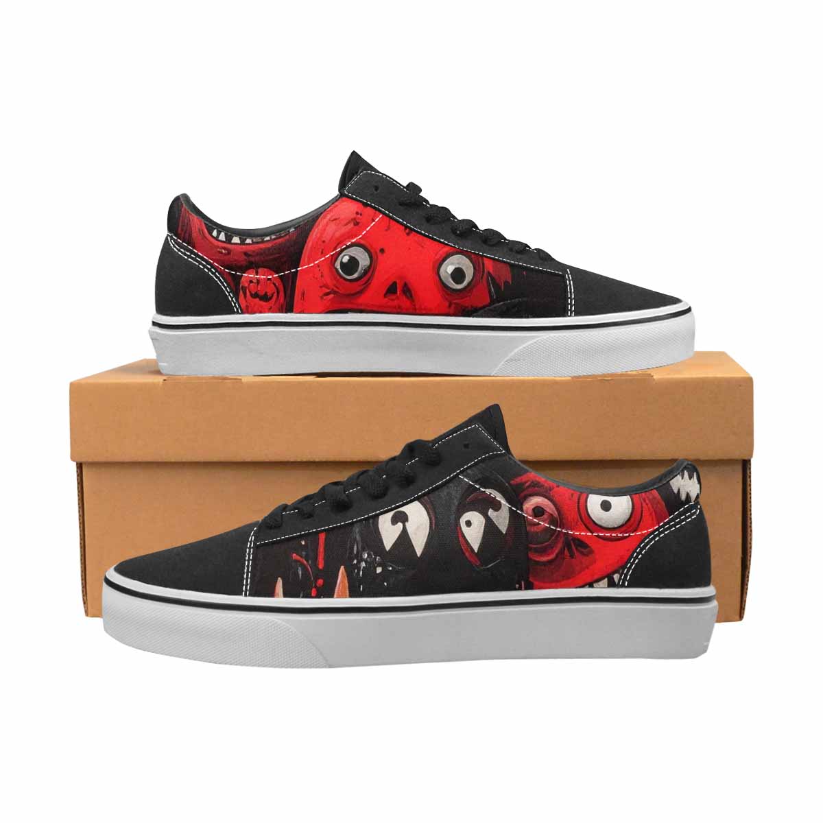WOMEN'S Monsters (general) Lace-Up Canvas Neon Fantasy Custom Shoes