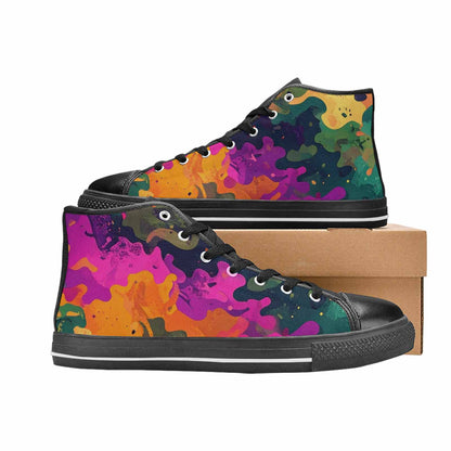 MEN'S Military Camouflage Blotch High Top Canvas Dark Academia Custom Shoes