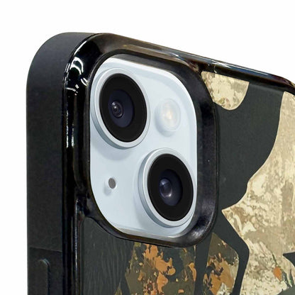 iPhone 15 Plus Case — Hunting Camouflage Pattern With Deer And, Personalized Phone Case