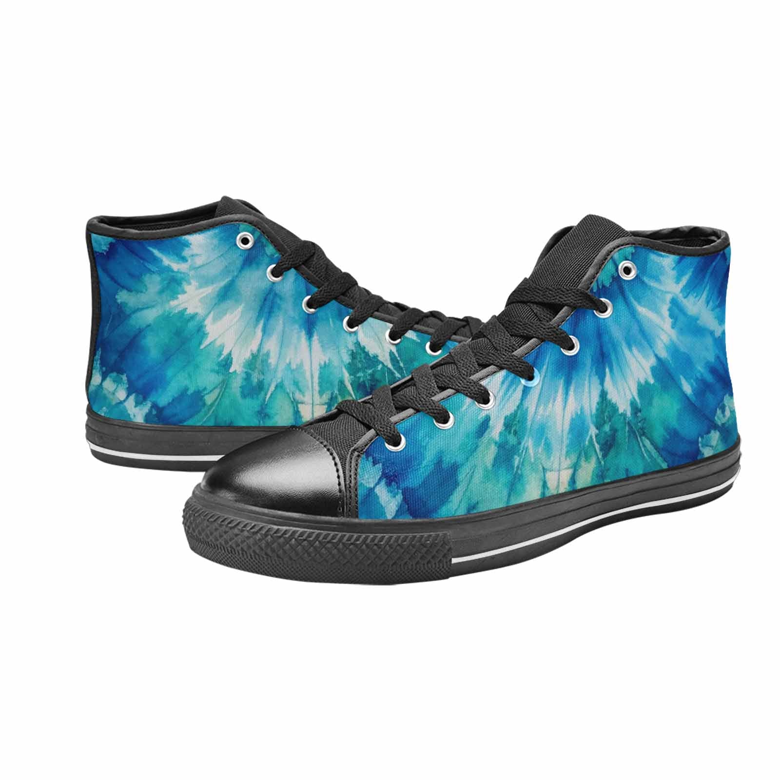 WOMEN'S Tie Dye - High Top Canvas Dark Academia Custom Sneakers
