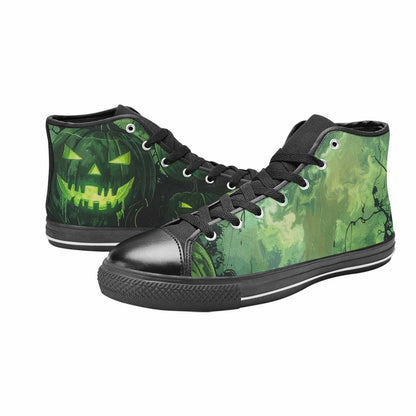 MEN'S Halloween Glowing Jackolantern High Top Canvas Dreamcore Sneakers