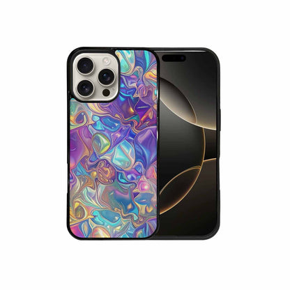 iPhone 16 Pro Max Case — Holographic Iridescent Shimmer Pattern Hundreds Of, Custom Art Phone Cover
