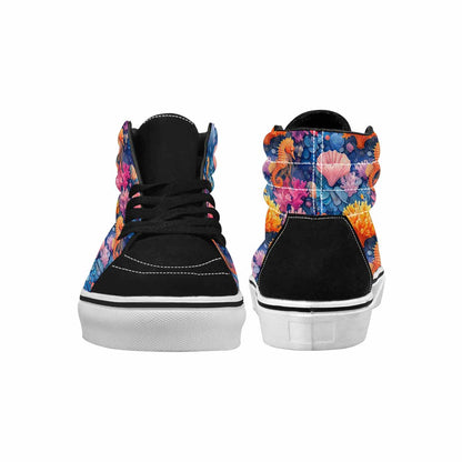 MEN'S Fish Scale Coral High Top Canvas Dark Academia Shoes