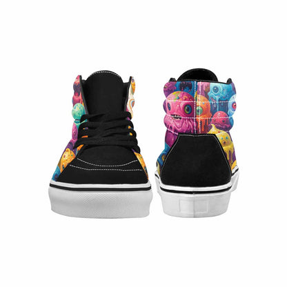 MEN'S Melting Ice Cream Monster High Top Canvas Cottagecore Custom Sneakers