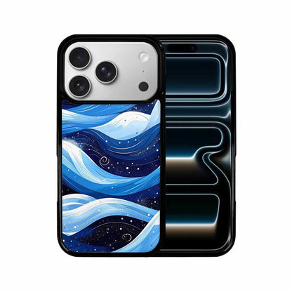 iPhone 17 Pro Case — Glossy Winter Wave Seamless Cartoon Cute, Customized Protective Case