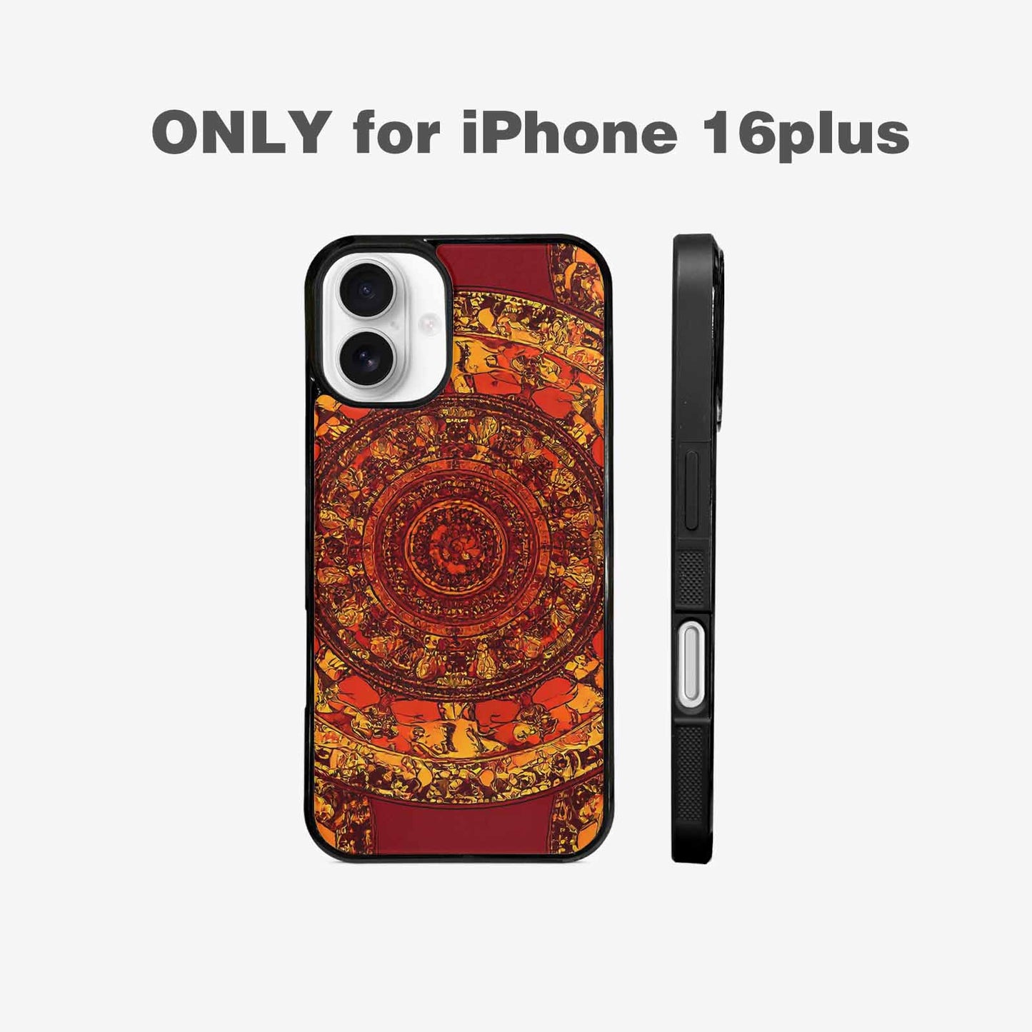 iPhone 16 Plus Case — Mandala Lions, Custom Art Phone Cover