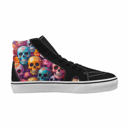 MEN'S Sugar Skulls Melting Sugar High Top Canvas Vivid Custom Sneakers