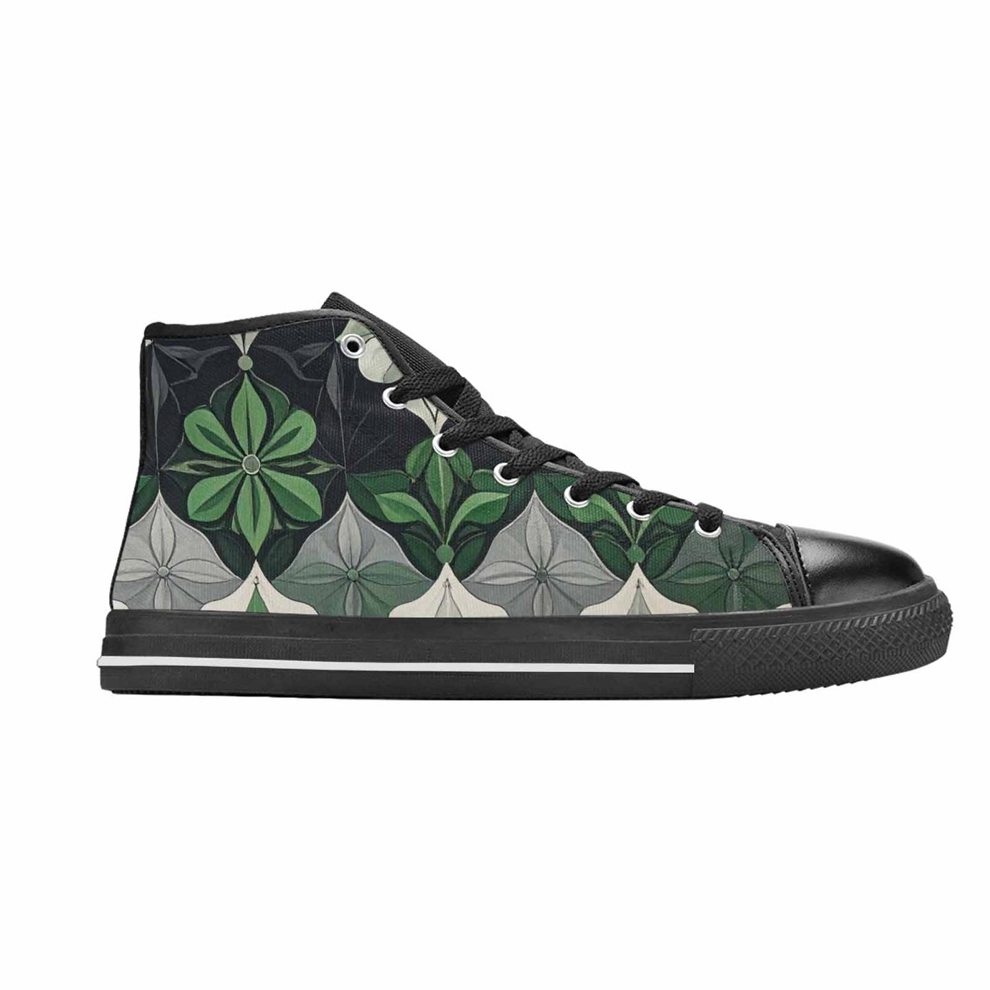 MEN'S Aromantic Flag Color High Top Canvas Aesthetic Custom Shoes
