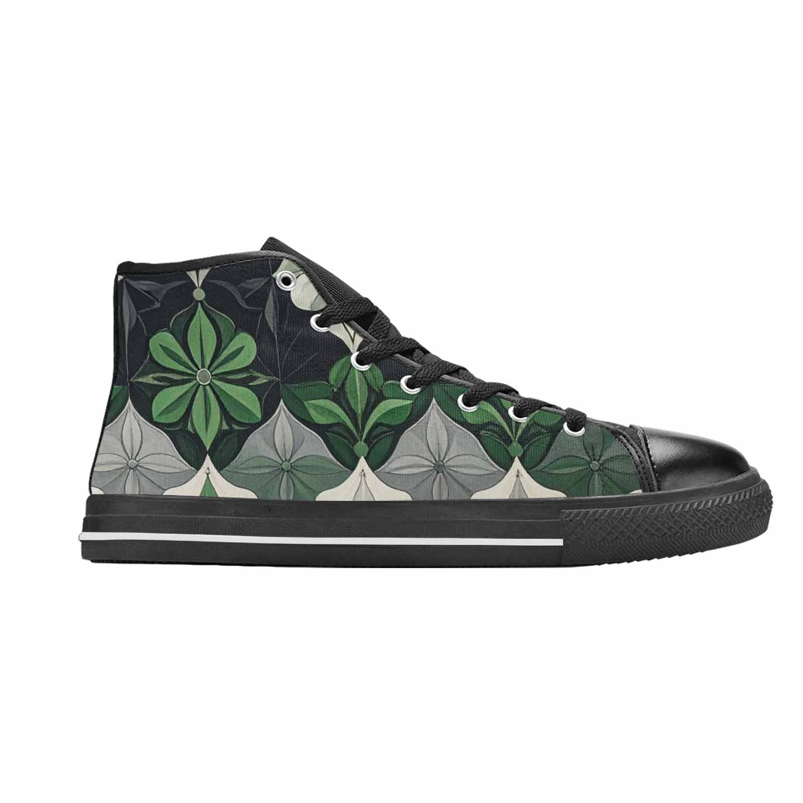 MEN'S Aromantic Flag Color High Top Canvas Aesthetic Custom Shoes