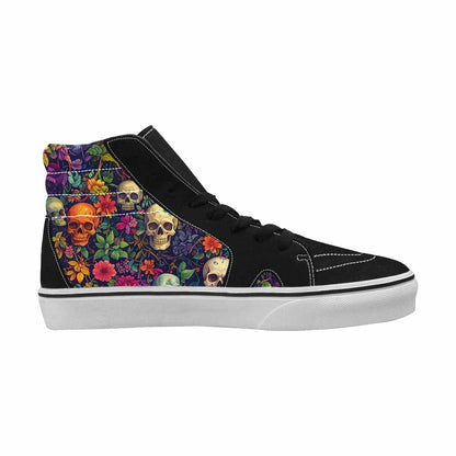 MEN'S Skulls  Botanical Skulls High Top Canvas Y2K Custom Shoes