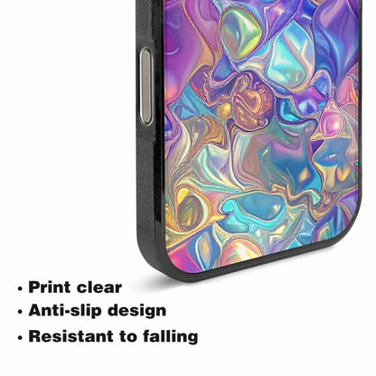 iPhone 16 Pro Case — Holographic Iridescent Shimmer Pattern Hundreds Of, Unique Phone Case Design