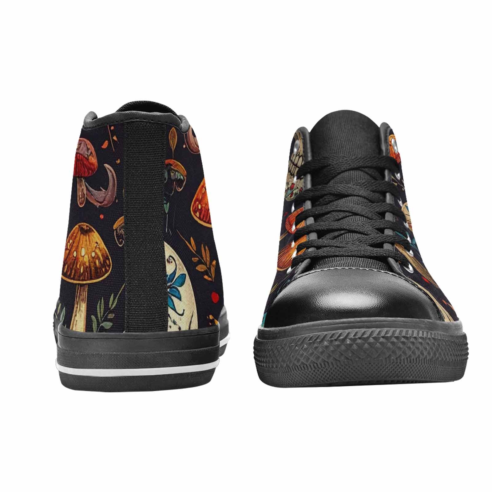WOMEN'S Mushrooms And Skulls High Top Canvas Y2K Shoes