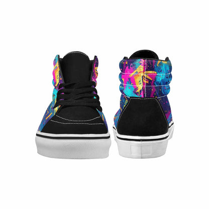 WOMEN'S Paint Splatter High Top Canvas Dark Academia Custom Sneakers