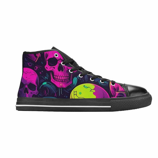 MEN'S Skulls - Neon High Top Canvas Y2K Sneakers