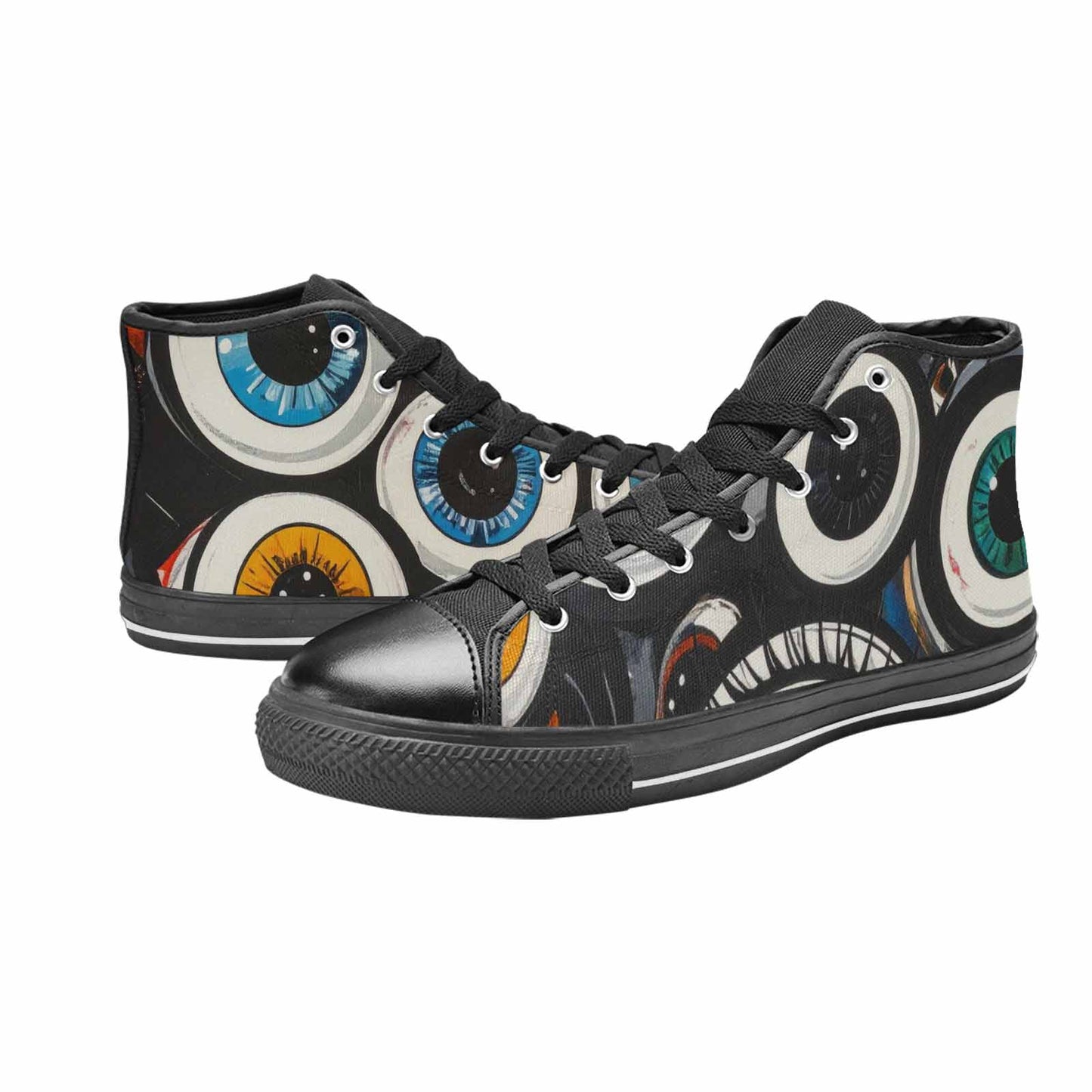 WOMEN'S Googly Cartoon Eyeballs High Top Canvas Y2K Sneakers