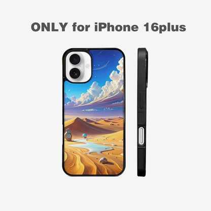 iPhone 16 Plus Case — Surrealist Desert Dreamscape Custom Personalized Phone, Custom Made Phone Cover