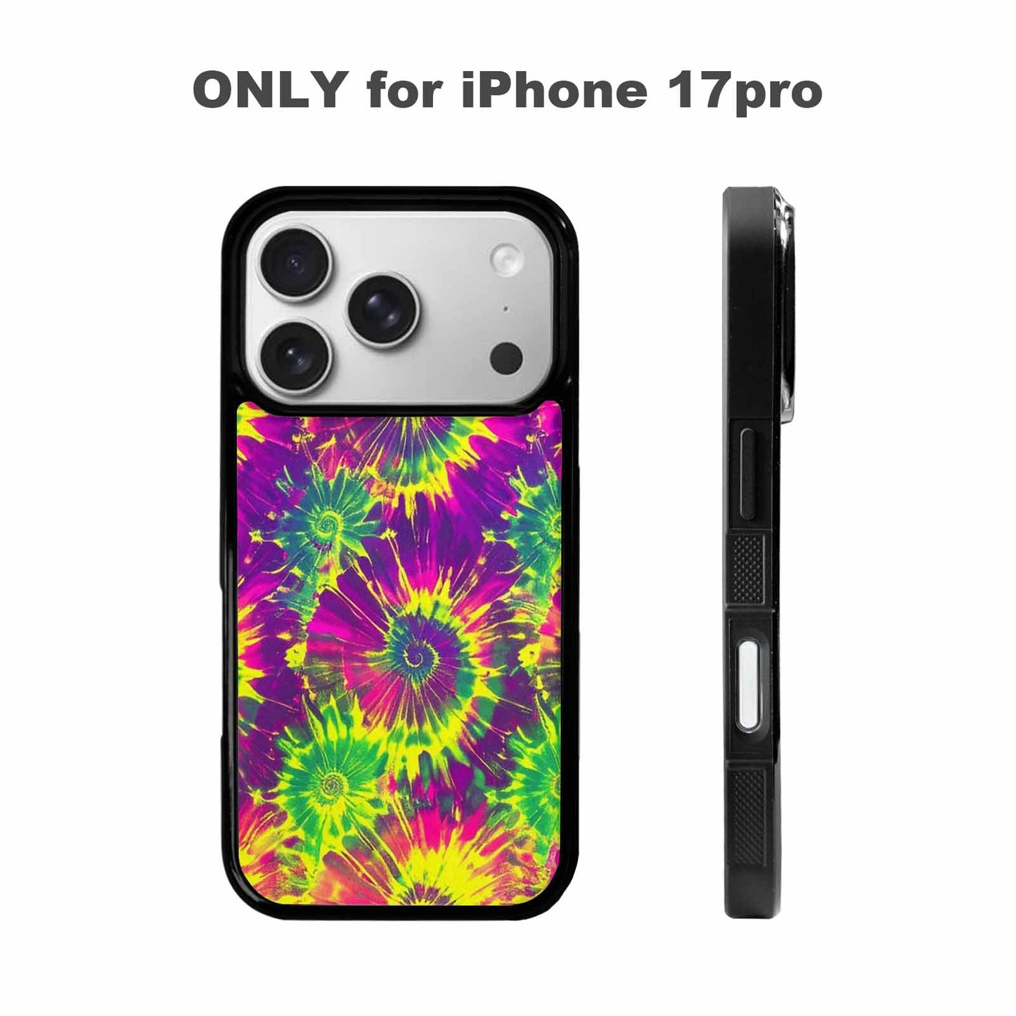 iPhone 17 Pro Case — Tie Dye Neon Acid Blended Tie, Custom Designed Case Cover