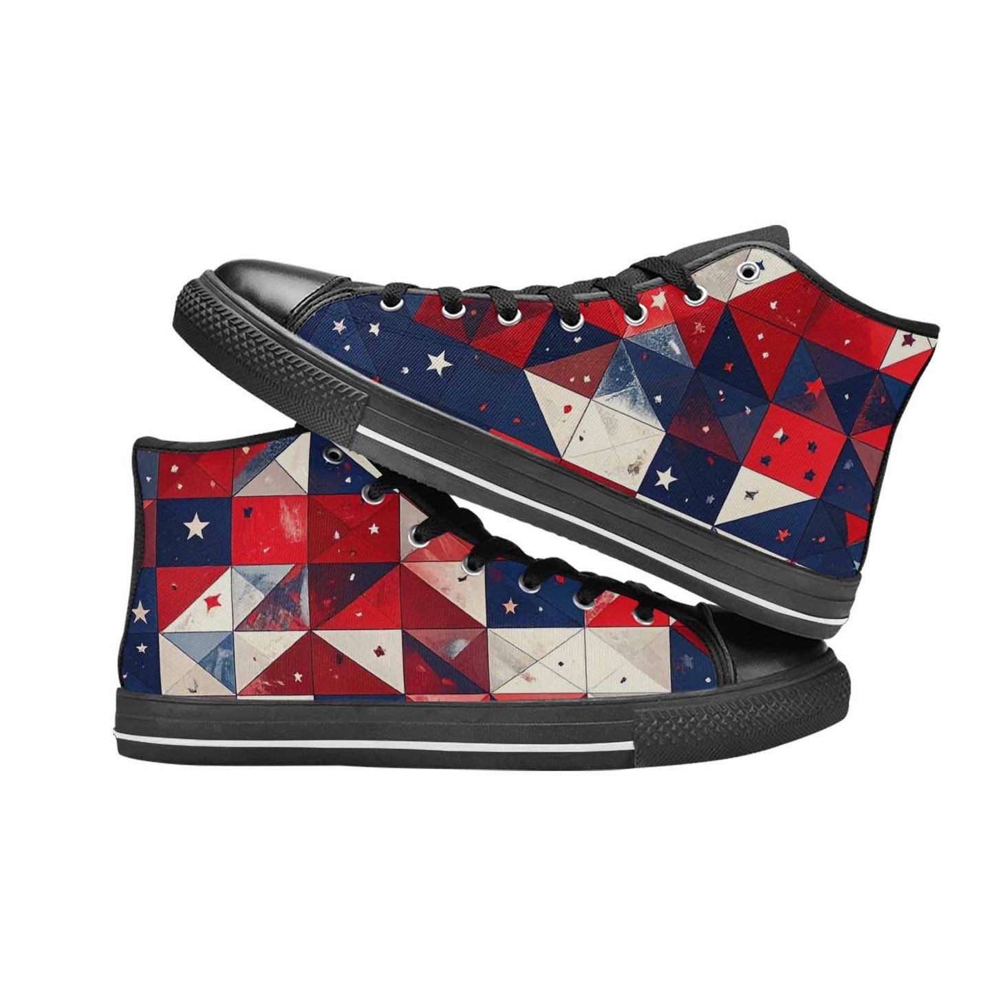 MEN'S American Flag Stars High Top Canvas Dark Academia Sneakers