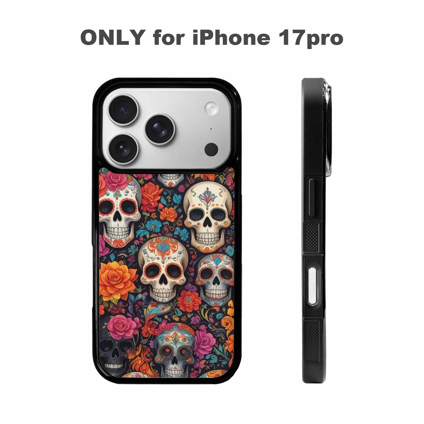 iPhone 17 Pro Case — Small Skull Pattern Randomly Varying Gothic, Original Design Phone Case