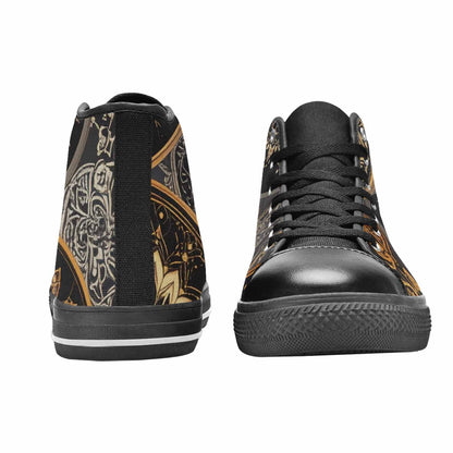WOMEN'S Mandala High Top Canvas Grunge Custom Shoes