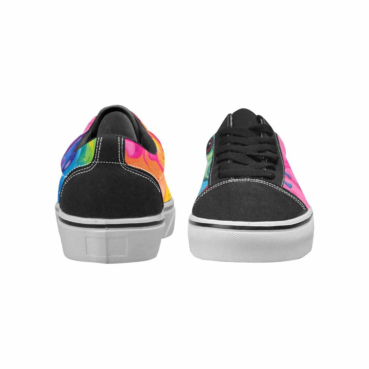 WOMEN'S Aliens  Tie Dye Lace-Up Canvas Neon Fantasy Custom Shoes