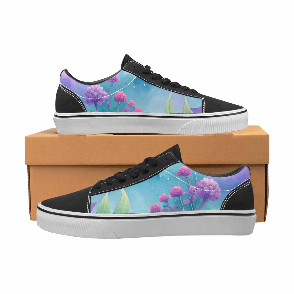 WOMEN'S Surrealist Dreamscape Canvas Lace-Up Surreal Custom Sneakers