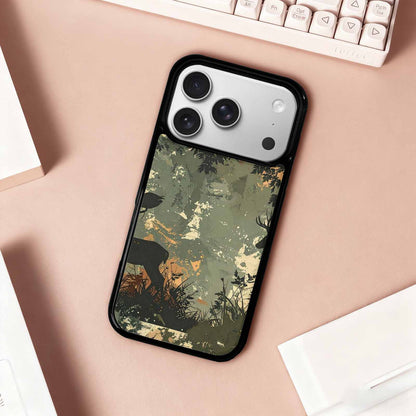 iPhone 17 Pro Case — Hunting Camouflage Pattern With Deer Camo, Unique Phone Case Design