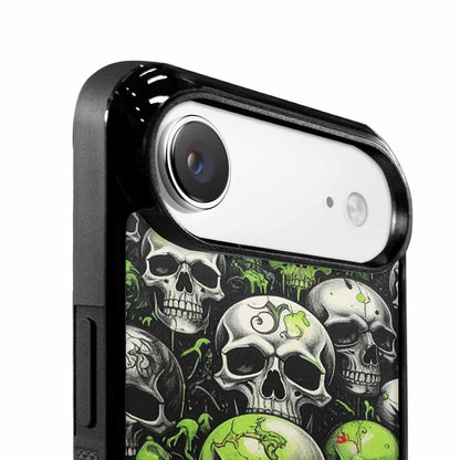 iPhone 17 Air Case — Skulls General Black Green Ink Gothic, Custom Print Case Cover