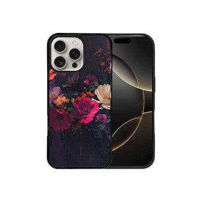 iPhone 16 Pro Max Case — Shadowy Glitch Floral Pattern Hundreds Of, Custom Phone Case