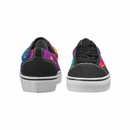 WOMEN'S Aliens  Tie Dye Lace-Up Canvas Vibrant Chaos Sneakers