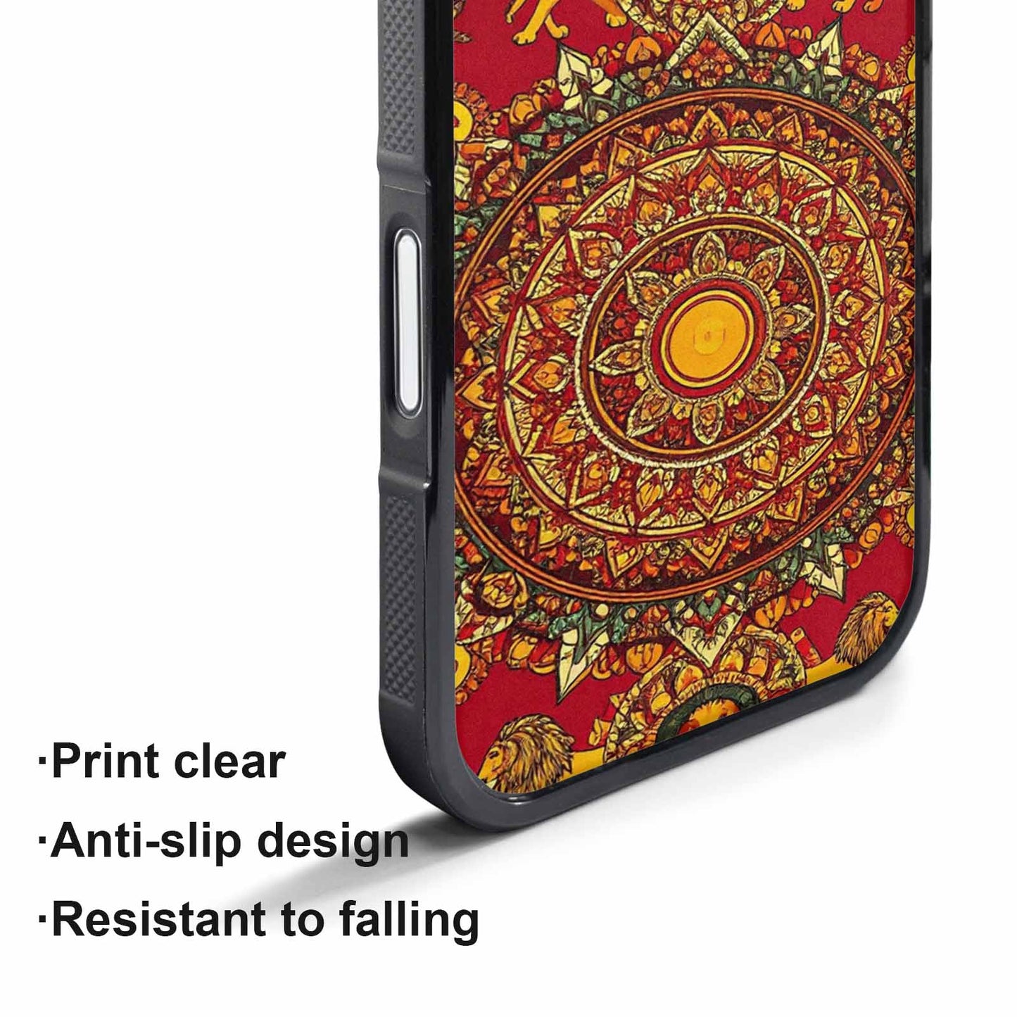iPhone 17 Pro Max Case — Mandala Lions Original Art, Custom Print Case Cover