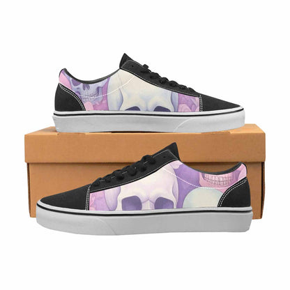 WOMEN'S Skulls - Pastel Canvas Lace-Up Y2K Custom Shoes