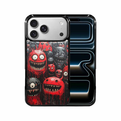 iPhone 17 Pro Max Case — Black &amp; Red Ink Cartoon Cute, Custom Phone Case