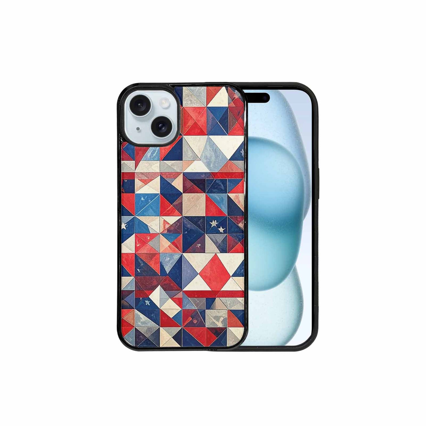 iPhone 15 Plus Case — Small American Flag Stars And Stripes, Personalized Phone Case