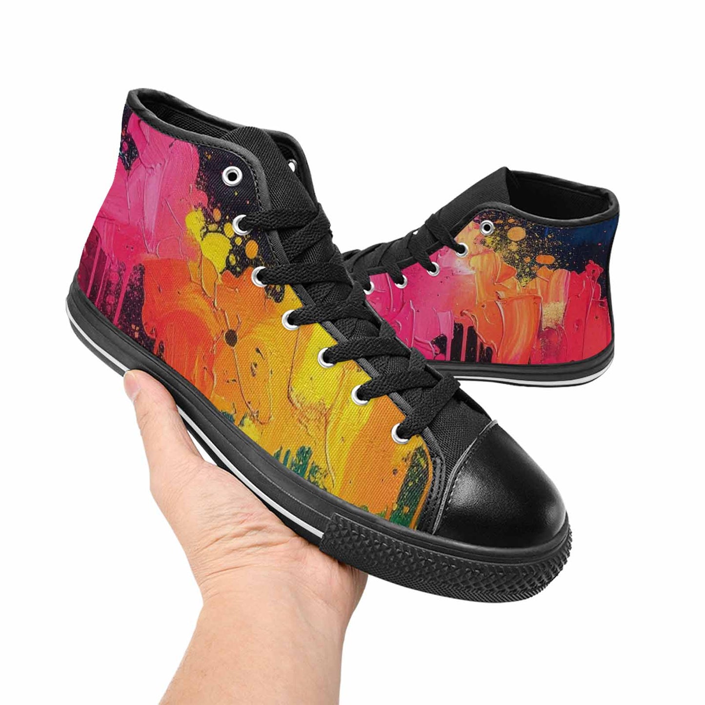 MEN'S Paint Splatter High Top Canvas Aesthetic Shoes