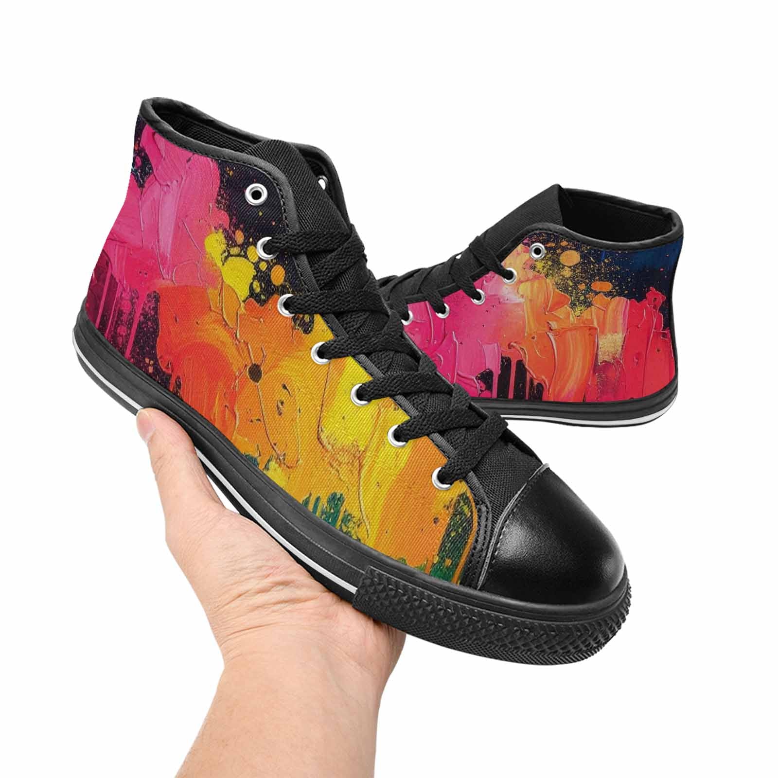 MEN'S Paint Splatter High Top Canvas Aesthetic Shoes