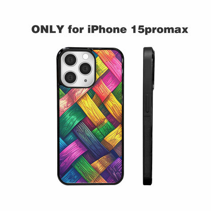 iPhone 15 Pro Max Case — Polysexual Flag Color Theme Small Rainbow, Custom Print Case Cover