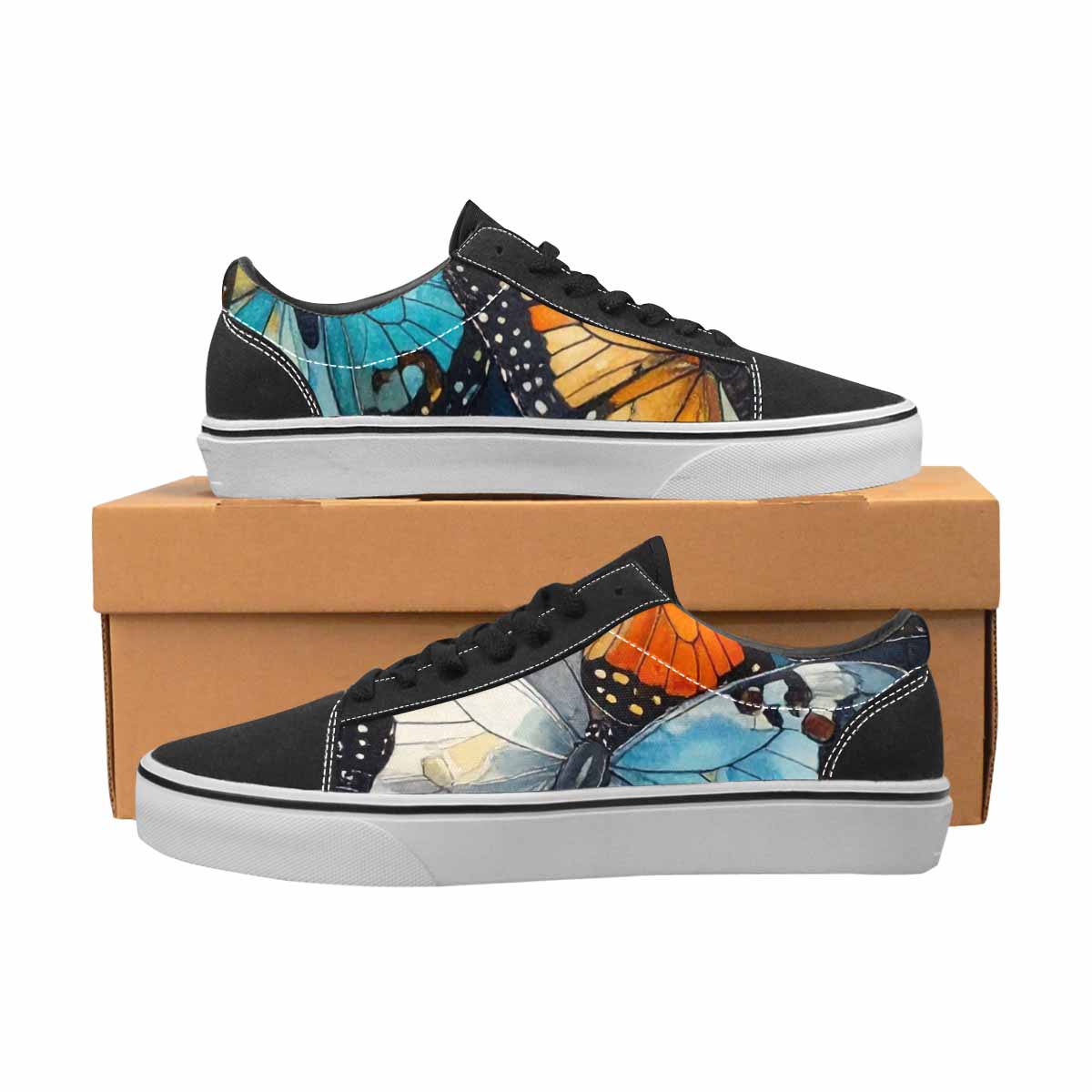 MEN'S Butterfly Wing Canvas Lace-Up Neon Fantasy Sneakers