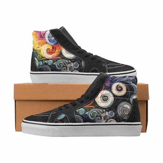 WOMEN'S Tie Dye High Top Canvas Personalized Dreamcore Custom Print Sneakers