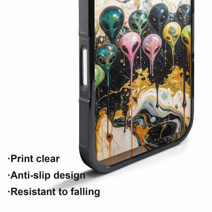 iPhone 17 Pro Max Case — Aliens Marblemelting Aliens Pa Alien Scifi, Custom Phone Case