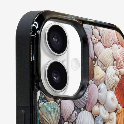 iPhone 16 Plus Case — Seashell Collage Seashell Collage Pattern Hundreds, Custom Print Case Cover