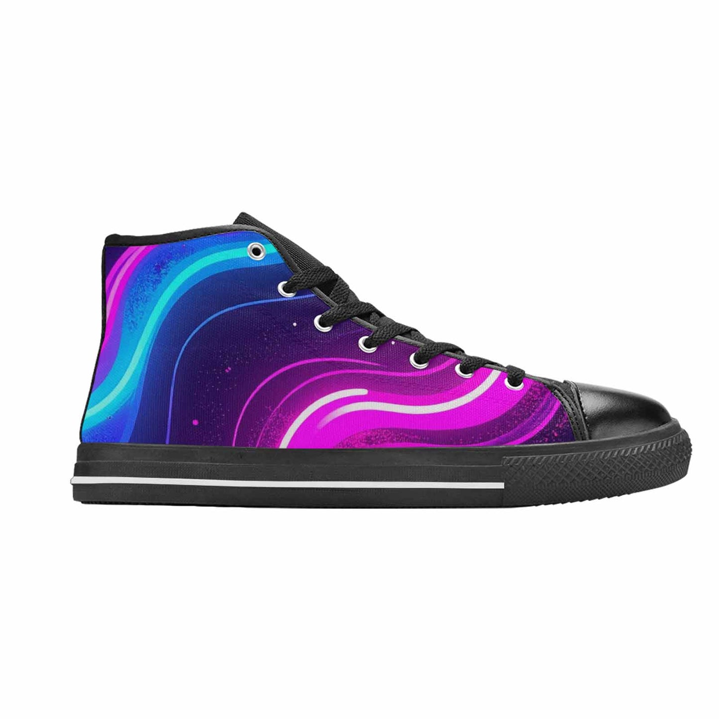 MEN'S 80S Neon Cartoon High Top Canvas Dark Academia Custom Shoes