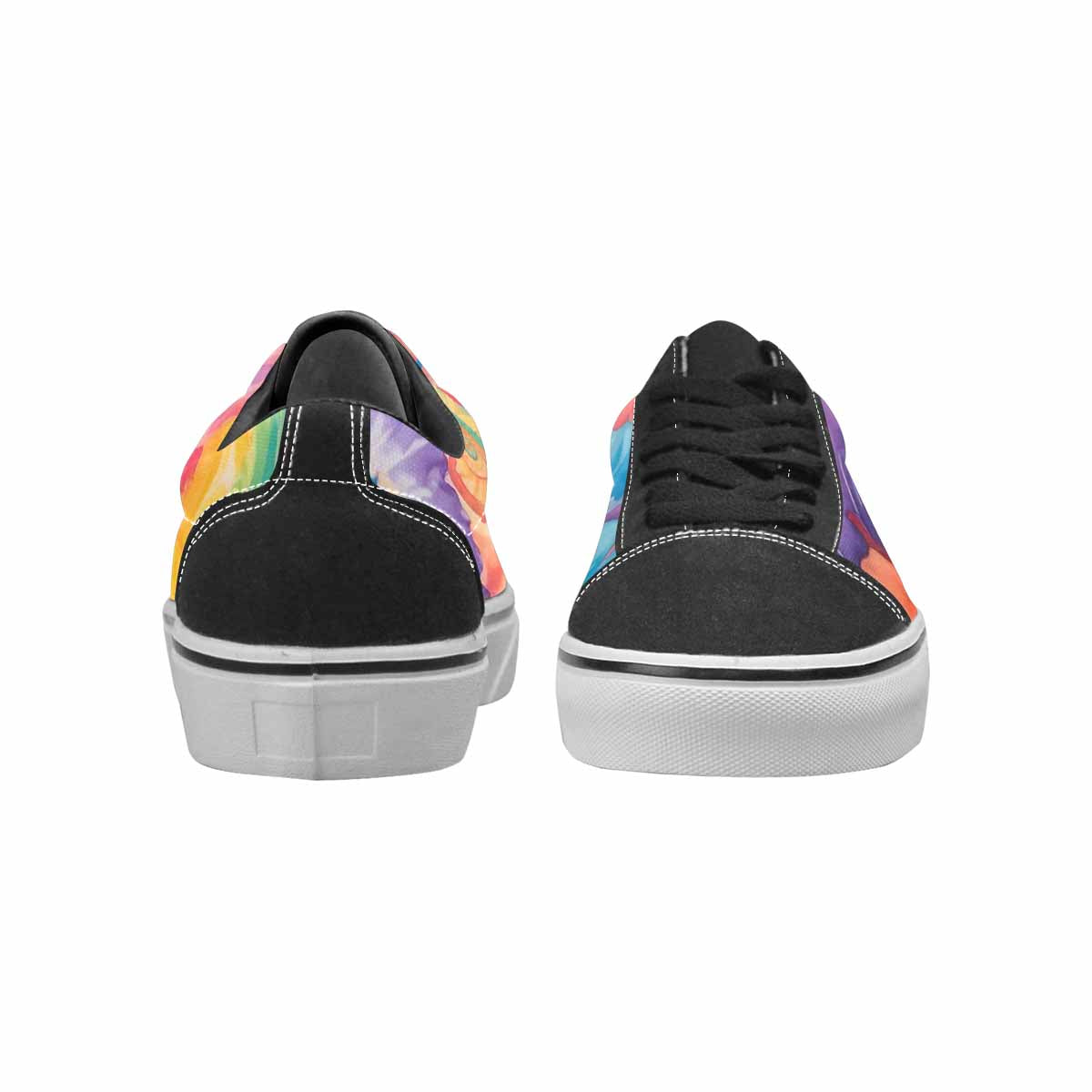 WOMEN'S Tie Dye Swirls Tie Lace-Up Canvas Wallpaper Art Custom Sneakers