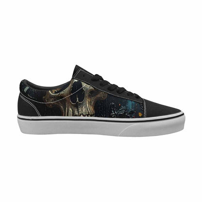 WOMEN'S Skulls Roses Melting Skulls Lace-Up Canvas Neon Fantasy Custom Shoes
