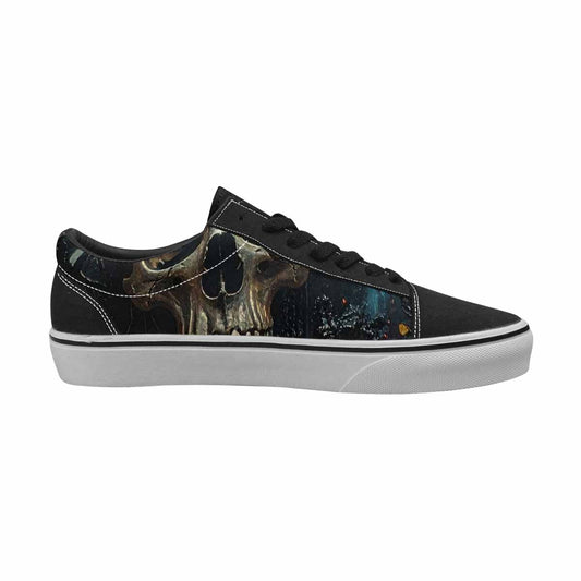WOMEN'S Skulls Roses Melting Skulls Lace-Up Canvas Neon Fantasy Custom Shoes