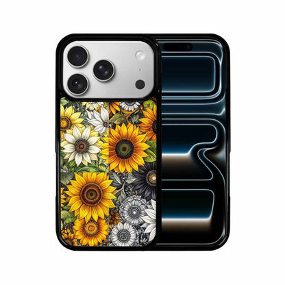 iPhone 17 Pro Case — Small Sunflower Pattern Randomly Varying Floral, Custom Print Case Cover