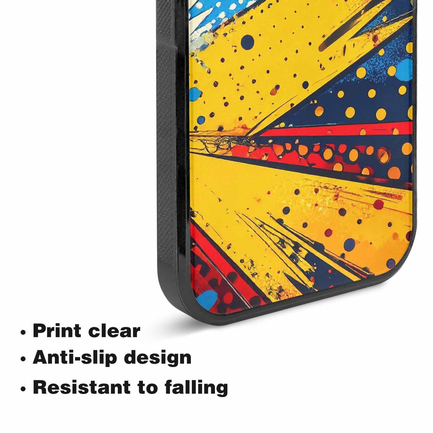 iPhone 15 Plus Case — Comic Halftone Comic Bursts Pattern Hundreds, Unique Phone Case Design